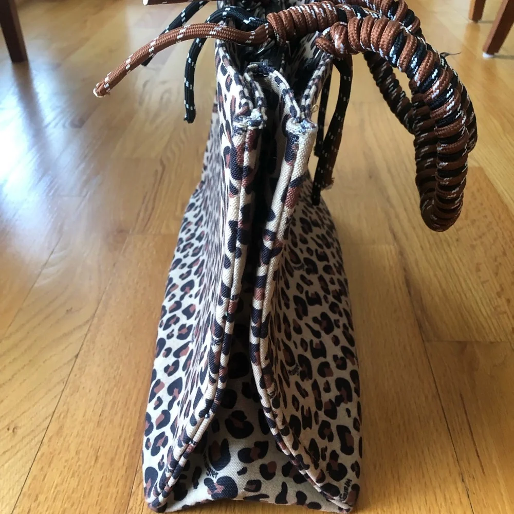 Wrangler Leopard Print Tote in Brown and Black - Picture 10 of 11